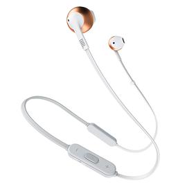 JBL T205 BT入耳式无线蓝牙耳机耳麦 运动跑步手机音乐耳塞带线控 (粉色)