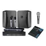 JBL Control 25-1L壁挂音箱搭配得胜X7无线麦克风        户外语音广播套装