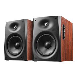 惠威(HiVi) D1090 无线蓝牙HiFi数字音箱 电脑电视多媒体书架式有源音响（红木纹一对）