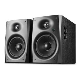 惠威(HiVi) D1090 无线蓝牙HiFi数字音箱 6.5寸电脑电视多媒体书架式有源音响（黑木纹一对）