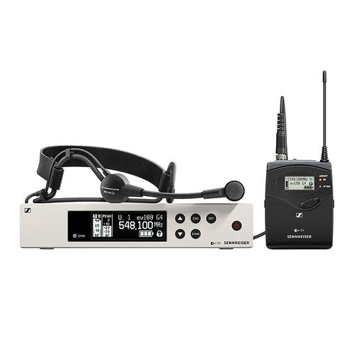 森海塞尔(Sennheiser) EW100 G4-ME3 无线头戴式麦克风 专业舞台演出会议腰包话筒（一拖一）