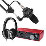 福克斯特Scarlett 2i2声卡搭配AKG C3000麦克风 录音套装