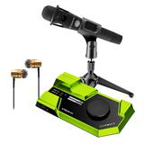 莱维特STREAM 4x5声卡（绿色）搭配Blue EN CORE 300手持麦克风 电脑手机直播K歌声卡套装 抖音快手主播直播录音设备全套
