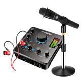 得胜MX630声卡搭配BLUE EN CORE 300麦克风  电脑手机直播K歌声卡套装 主播直播喊麦录音设备全套