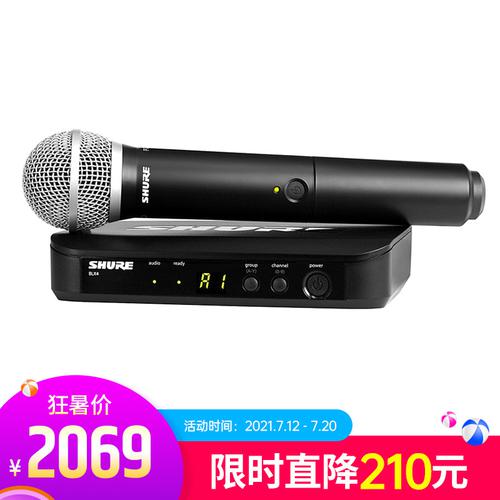 舒尔(SHURE) BLX24/PG58 KTV/演出手持式无线动圈麦克风（标配不含线材）