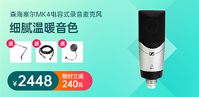 森海塞尔MK4 专业录音电容麦克风