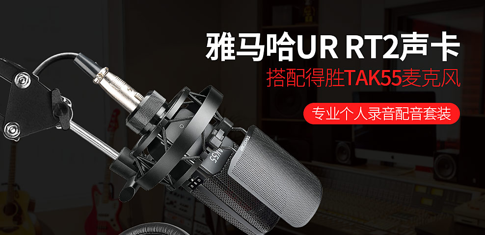 艾肯MOBILE·U VST 声卡 搭配 得胜TAK55麦克风 电脑手机直播K歌声卡套装