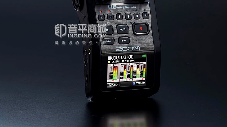 ZOOM H6 便携式数字录音机 同期6轨录音（可换咪头） 新闻采访录音笔