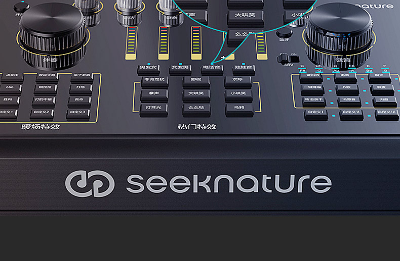 森然(seeknature) ST60 手机直播声卡专用麦克风电脑唱歌网红k歌专用声卡