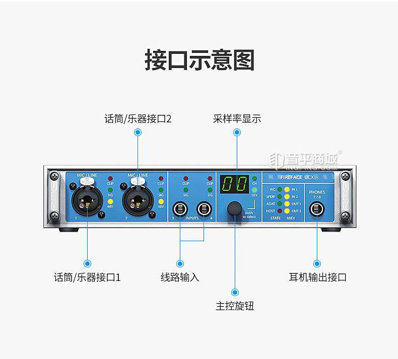 RME 德国进口 Fireface UCX 电脑专业录音K歌声卡