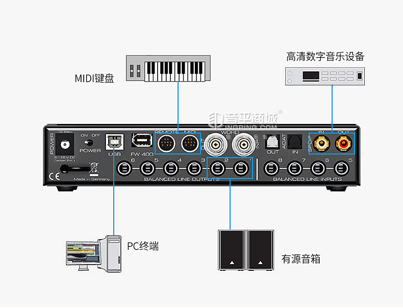 RME 德国进口 Fireface UCX 电脑专业录音K歌声卡