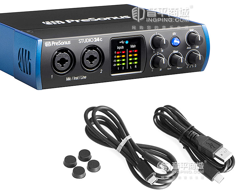 studio 24C 2进2出USB-C音频接口USB2.0